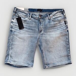 Silver Jeans Co. Suki Curvy Fit Bermuda Shorts Size 18 Mid Rise NWT